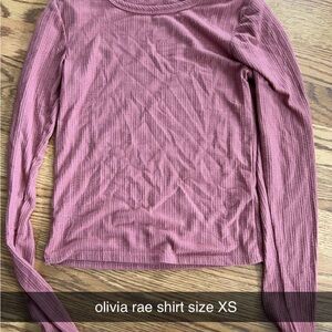 Olivia Rae Pink Ribbed Women's Top